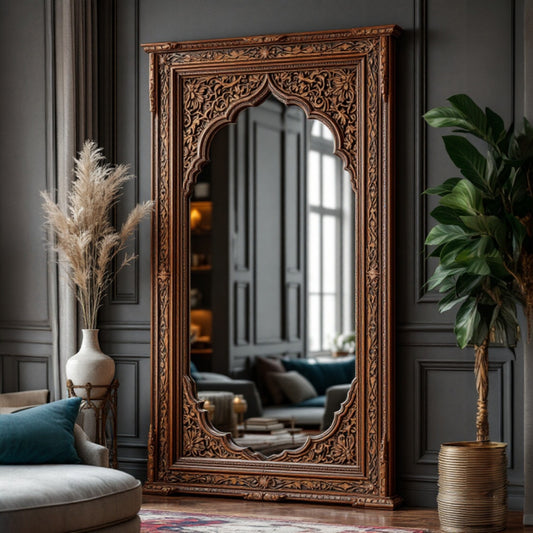 long mirror big wooden mirror large floor mirror luxury bathroom mirrors fancy bathroom mirrors luxury wall vanity mirrors expensive mirrors luxury mirror for living room jharokha mirror big mirror for wall antique wood mirrors vintage wood wall mirror farmhouse mirror full length wall mirror vintage floor mirror antique jharokha mirror entryway mirror carved Indian mirror