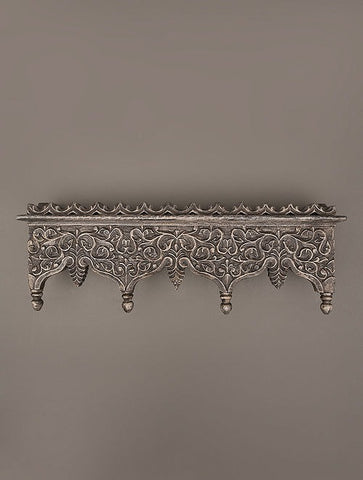 Brown Hand Carved Wooden Wall Bracket