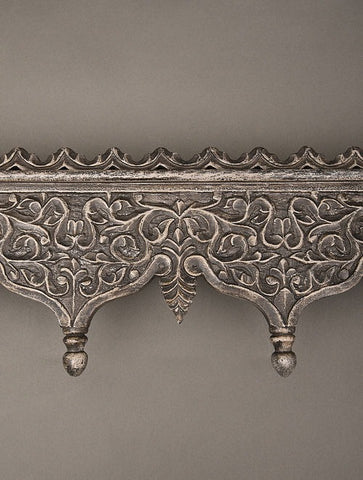 Brown Hand Carved Wooden Wall Bracket