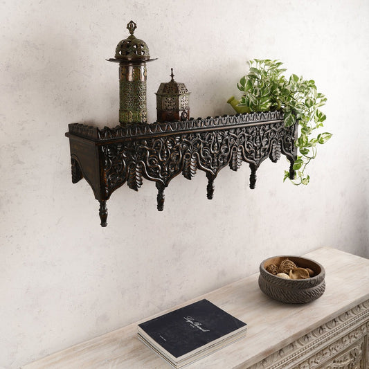 Noor Hand Carved Wall Shelf