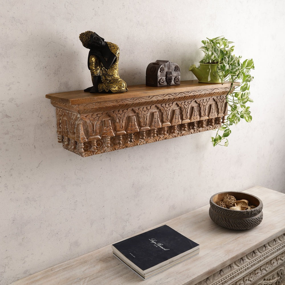 Riwaaz Hand Carved Wall Shelf