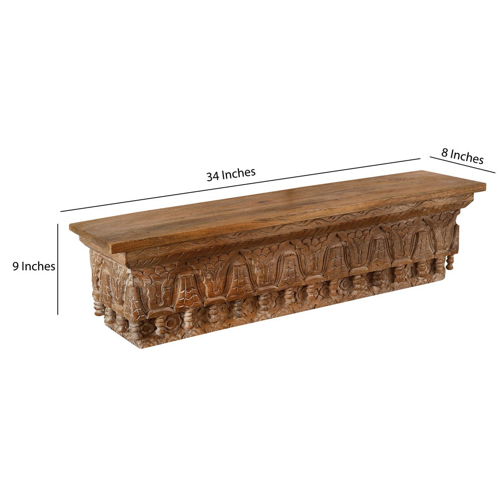 Riwaaz Hand Carved Wall Shelf