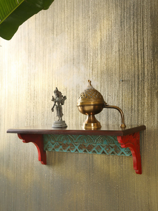 Hand Carved Vintage finish Wall Shelves Wall Shelf in Solid Hard Wood