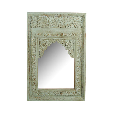 large vintage mirror with distressed gold frame for a timeless aesthetic