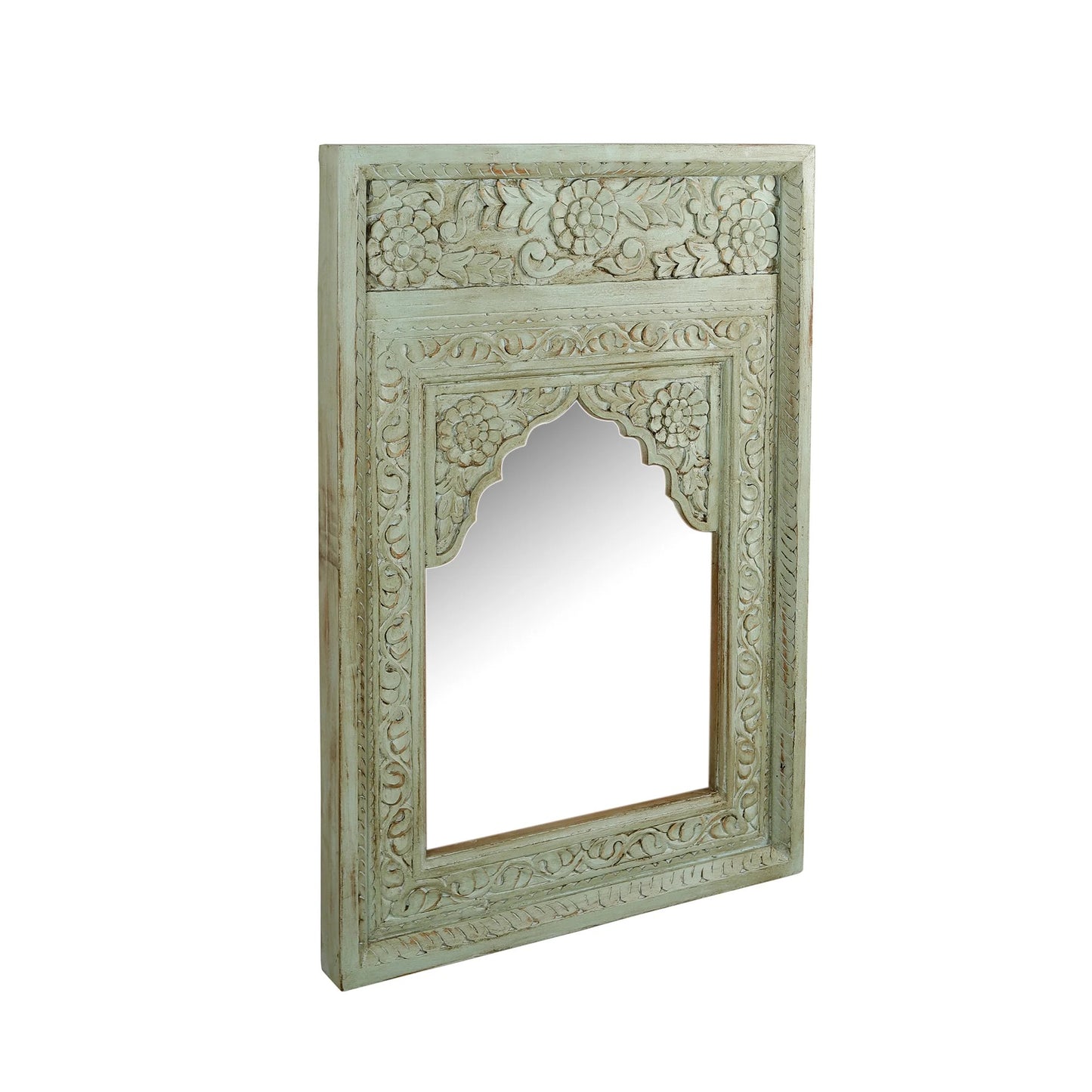 Fizaa Jharokha Green Wall Mirror