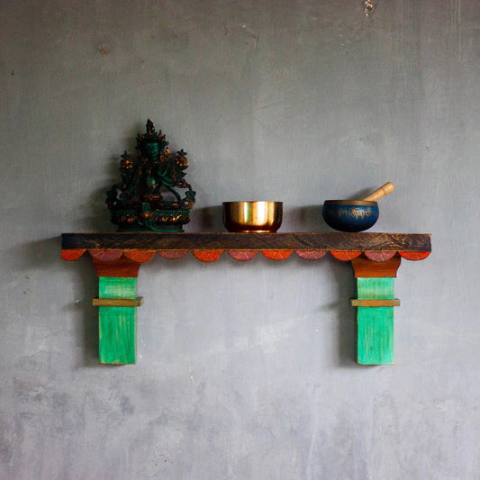 Green Vintage Wall Shelf