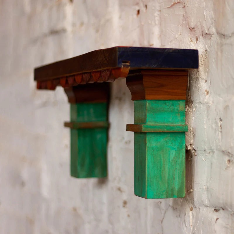 Green Vintage Wall Shelf