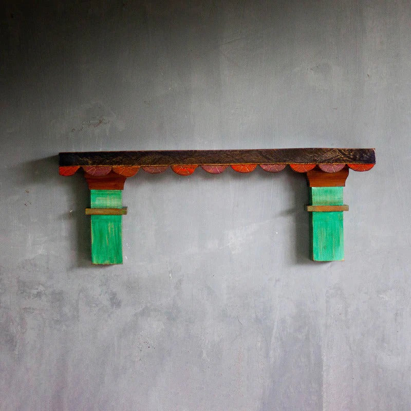 Green Vintage Wall Shelf