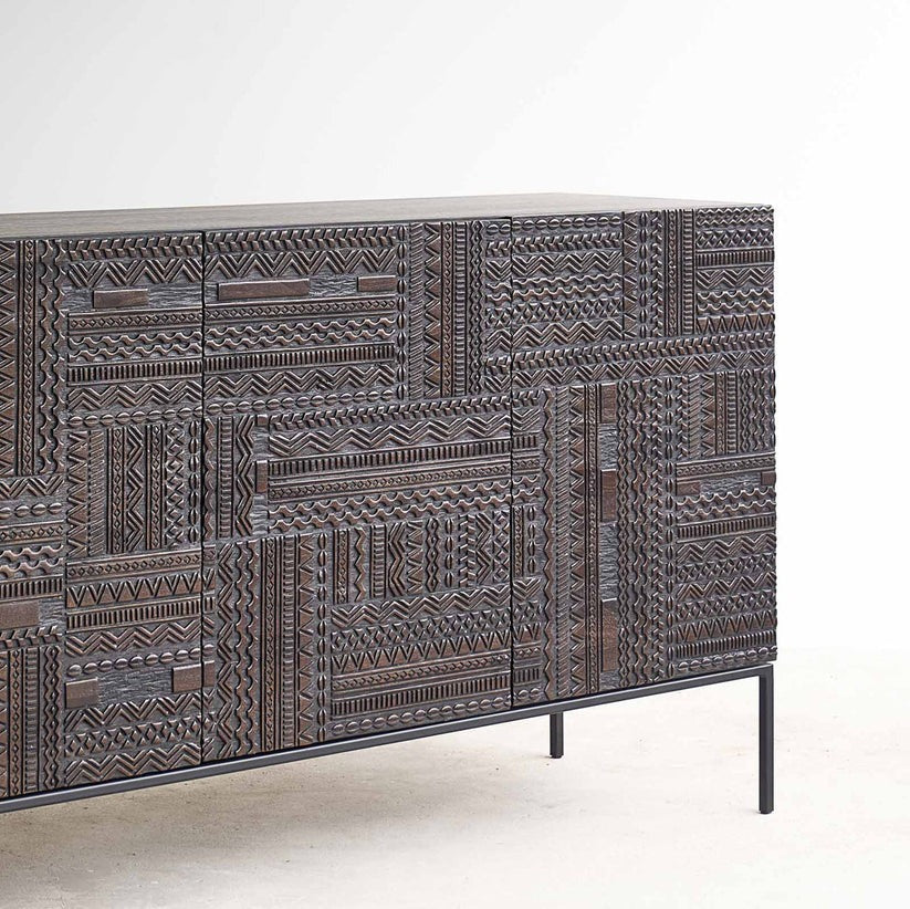 Tabwa Carved Mango Wood Sideboard