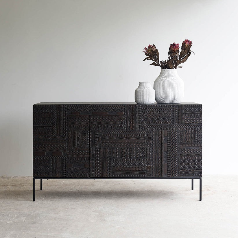 Tabwa Carved Mango Wood Sideboard