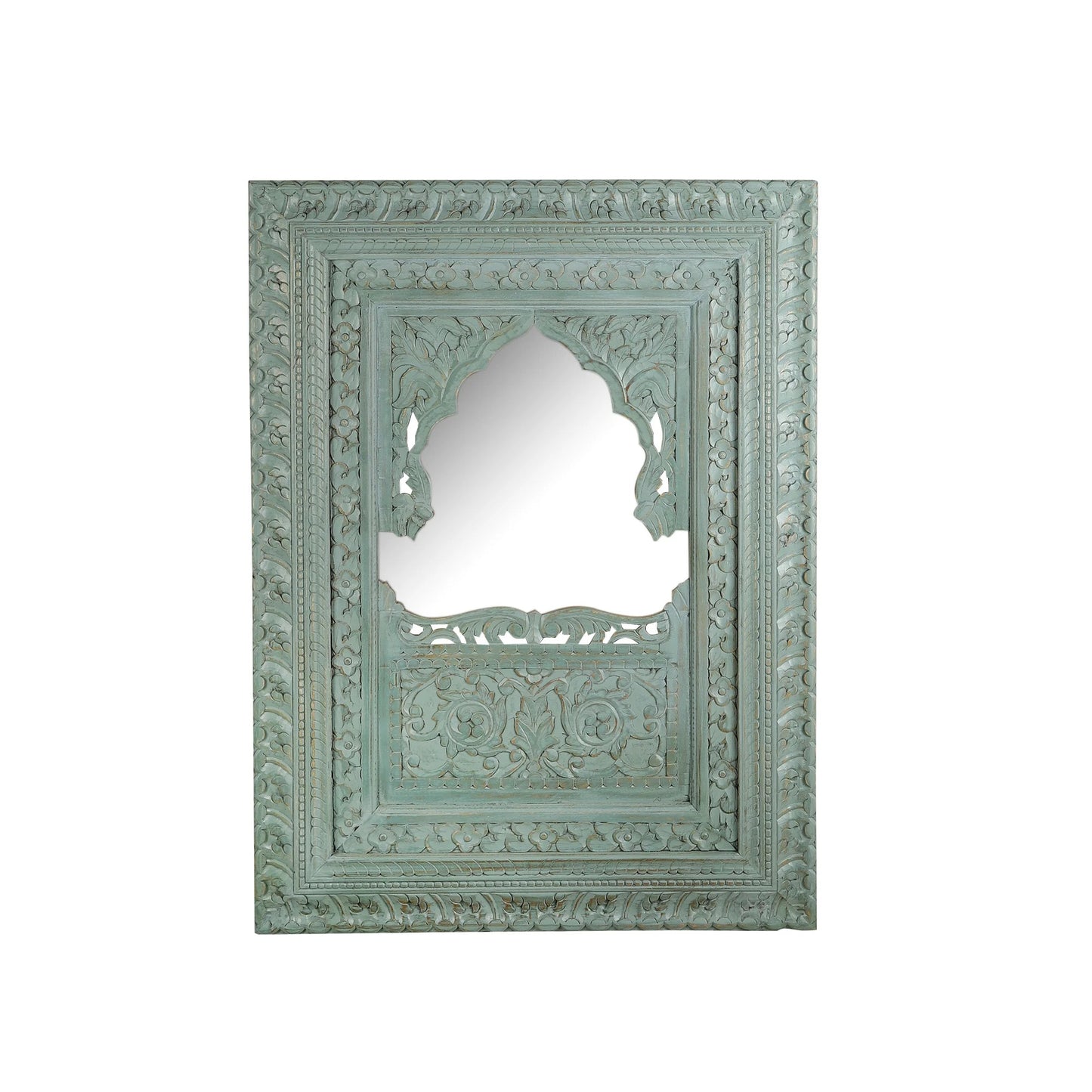 Falak Hand Carved Indian Wall Mirror