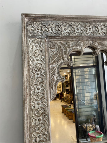 Hand carved 4 Jharokha Mirror