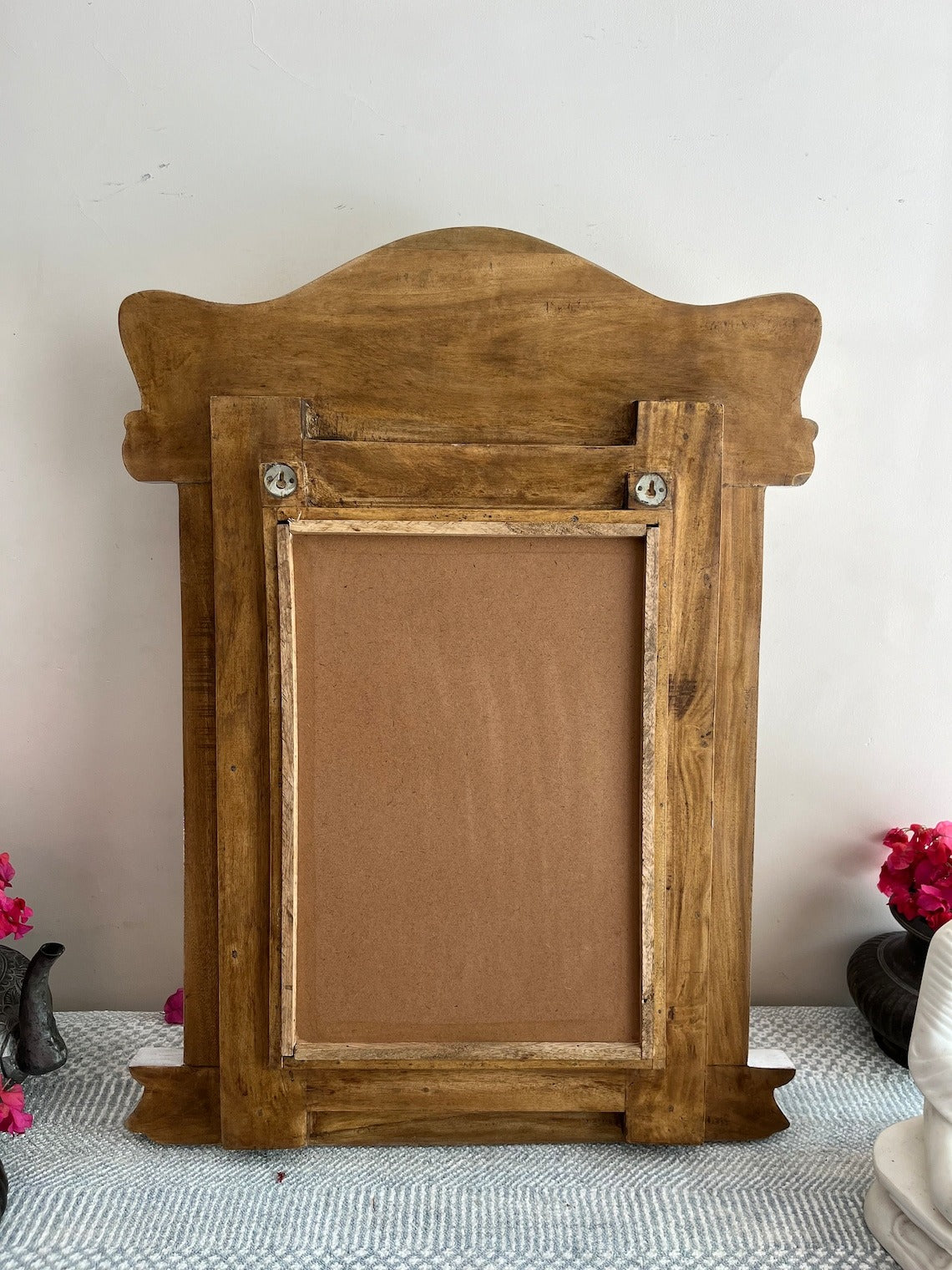 Indian Handcarved Wooden Wall Mirror | Jodhpur Vintage Style Mirror Frame