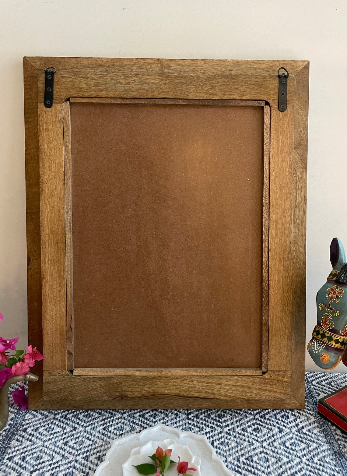 Vintage Hand - Carved Mirror Frame in Solid Wood for Bedroom | Living Room