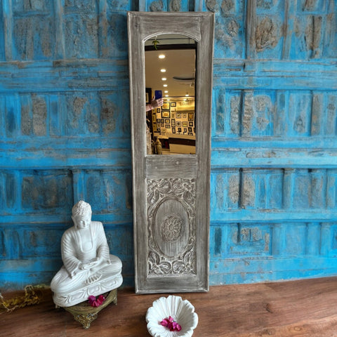 Jharokha Mirror Intricately Hand Carved: Indian Wall Decor