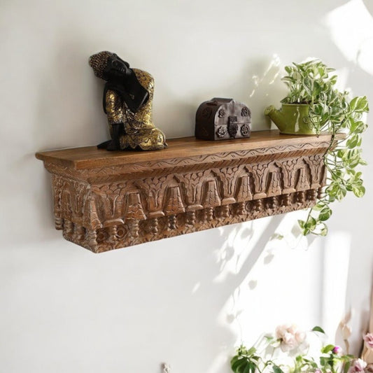 Riwaaz Hand Carved Wall Shelf