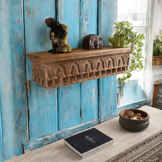 Riwaaz Hand Carved Wall Shelf