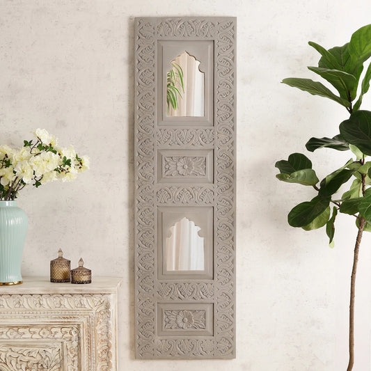 Alankrit Hand Carved Wall Mirror