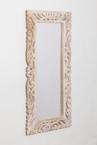 Rectangular Wall Mirror in Mango Wood