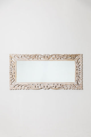 Rectangular Wall Mirror in Mango Wood