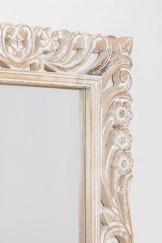 Rectangular Wall Mirror in Mango Wood